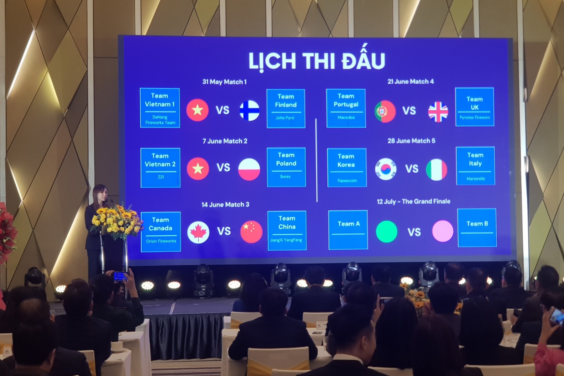 Lịch thi đấu lễ hội pháo hoa quốc tế Đà Nẵng DIFF 2025